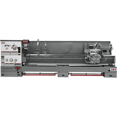 Jet - 26" Swing, 120" Between Centers, 230 Volt, Triple Phase Engine Lathe - 6MT Taper, 10 hp, 40 to 1,800 RPM, 4-1/8" Bore Diam, 43" Deep x 57" High x 178" Long - Benchmark Tooling