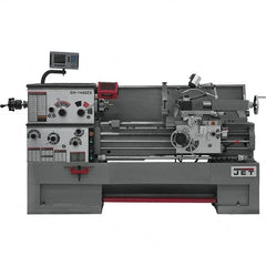 Jet - 14" Swing, 40" Between Centers, 230 Volt, Triple Phase Engine Lathe - 7MT Taper, 7-1/2 hp, 42 to 1,800 RPM, 3-1/8" Bore Diam, 40" Deep x 46.88" High x 97-1/2" Long - Benchmark Tooling