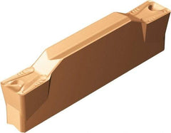 Sandvik Coromant - H2N123x2 TM Grade 1125, 4mm Cutting Width Carbide Grooving Insert - 23.4mm Max Depth of Cut, Neutral, 0.8mm Corner Radius, TiAlN Finish - Benchmark Tooling