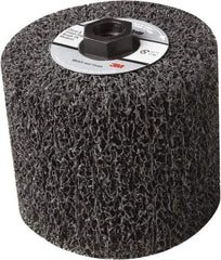 3M - 4-1/2" Diam Aluminum Oxide Match & Finish Flap Brush - 5/8-11 Thread, 4" Wide, Density 5, Nonwoven, Very Coarse Grade, 3,500 Max RPM - Benchmark Tooling