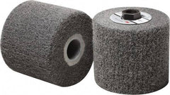 3M - 4-1/2" Diam Aluminum Oxide Match & Finish Flap Brush - 5/8-11 Thread, 4" Wide, Density 5, Nonwoven, Medium Grade, 3,500 Max RPM - Benchmark Tooling