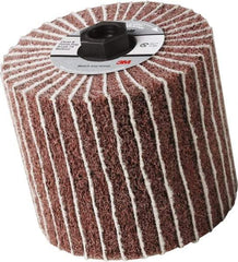 3M - 4-1/2" Diam 150 Grit Aluminum Oxide Unmounted Flap Wheel - 5/8-11 Threaded Hole, 4" Wide, Nonwoven & Coated, Grade Fine, 3,500 Max RPM - Benchmark Tooling