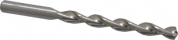 Chicago-Latrobe - 11/32" 135° High Speed Steel Jobber Drill - Bright Finish, Right Hand Cut, Parabolic Flute, Straight Shank, 4-3/4" OAL, Split Point - Benchmark Tooling
