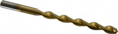 Chicago-Latrobe - 17/64" 135° High Speed Steel Jobber Drill - TiN Finish, Right Hand Cut, Parabolic Flute, Straight Shank, 4-1/8" OAL, Split Point - Benchmark Tooling
