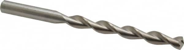 Chicago-Latrobe - Letter O 135° High Speed Steel Jobber Drill - Bright Finish, Right Hand Cut, Parabolic Flute, Straight Shank, 4-1/2" OAL, Split Point - Benchmark Tooling