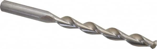 Chicago-Latrobe - Letter T 135° High Speed Steel Jobber Drill - Bright Finish, Right Hand Cut, Parabolic Flute, Straight Shank, 4-7/8" OAL, Split Point - Benchmark Tooling