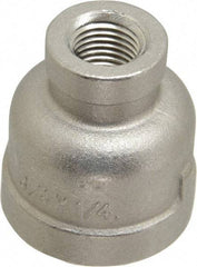 Merit Brass - 3/4 x 1/4" Grade 316 Stainless Steel Pipe Reducer Coupling - FNPT x FNPT End Connections, 150 psi - Benchmark Tooling