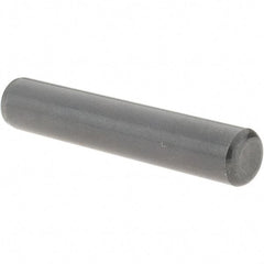 Value Collection - 3/8" Diam x 2" Pin Length Grade 8 Alloy Steel Standard Dowel Pin - Bright Finish, C 47-58 & C 60 (Surface) Hardness, 16,550 Lb (Single Shear), 33,100 Lb (Double Shear) Breaking Strength, 1 Beveled & 1 Rounded End - Benchmark Tooling