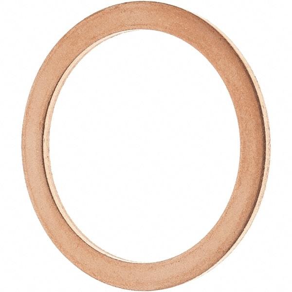 Value Collection - 7/8 SAE, 1" ID x 1-1/4" OD Oil Drain Plug Gasket - 1/16" Thick, Copper - Benchmark Tooling