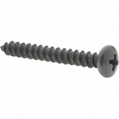 Value Collection - #10 Pan Head Phillips Sheet Metal Screw - Steel, 1-1/2" Length Under Head, Grade 2 - Benchmark Tooling
