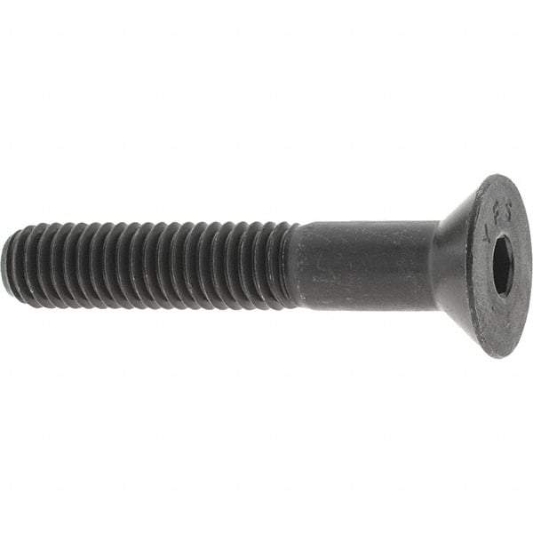 Value Collection - 3/8-16 UNC Hex Socket Drive, 82° Flat Screw - Alloy Steel, Black Oxide Finish, Partially Threaded, 2-1/4" OAL - Benchmark Tooling