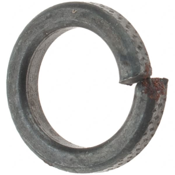 Value Collection - #10, 0.047" Thick High Collar Split Lock Washer - Steel, Uncoated, 0.194" Min ID, 0.202" Max ID, 0.294" Max OD - Benchmark Tooling