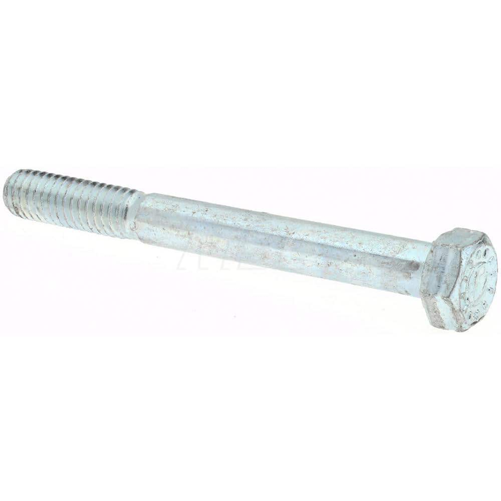 Hex Head Cap Screw: 1/4-20 x 2-1/4″, Grade 9 Alloy Steel, Zinc-Plated Clear Chromate