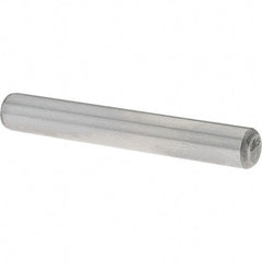 Value Collection - 1/4" Diam x 1-3/4" Pin Length Grade 8 Alloy Steel Standard Dowel Pin - C 50-58 Hardness, 12,800 Lb Breaking Strength, 1 Beveled & 1 Rounded End - Benchmark Tooling