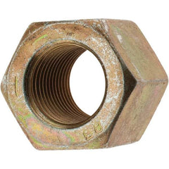 Value Collection - 9/16-18 UNF Steel Right Hand High Hex Nut - 7/8" Across Flats, 49/64" High, Zinc-Plated Finish - Benchmark Tooling