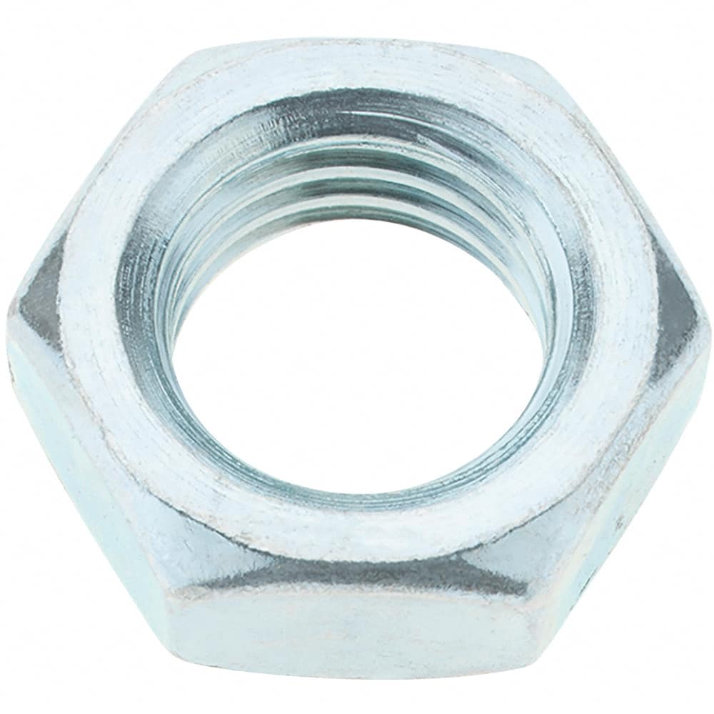 Value Collection - 7/8-9 UNC Steel Right Hand Hex Jam Nut - 1-5/16" Across Flats, 0.4844" High, Zinc-Plated Finish - Benchmark Tooling