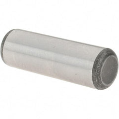 Value Collection - 1/2" Diam x 1-1/2" Pin Length Grade 8 Alloy Steel Standard Dowel Pin - C 50-58 Hardness, 51,000 Lb Breaking Strength, 1 Beveled & 1 Rounded End - Benchmark Tooling