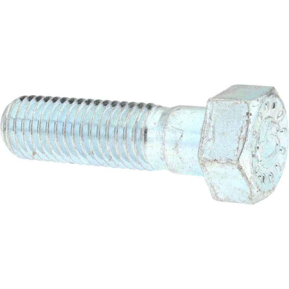 Hex Head Cap Screw: 5/8-18 x 2-1/2″, Grade 9 Alloy Steel, Zinc-Plated Clear Chromate