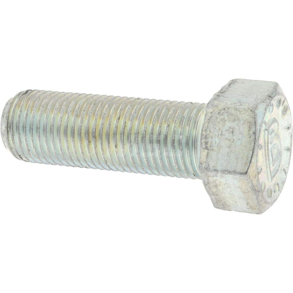 Hex Head Cap Screw: 1/2-20 x 2-1/4″, Grade 9 Alloy Steel, Zinc-Plated Clear Chromate