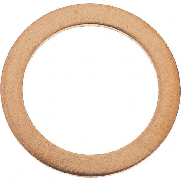 Value Collection - 9/16 SAE, 39/64" ID x 13/16" OD Oil Drain Plug Gasket - 1/32" Thick, Copper - Benchmark Tooling