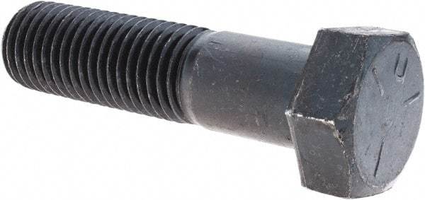Made in USA - 1-1/8 - 7 UNC, 4-1/2" Length Under Head Hex Head Cap Screw - Partially Threaded, Grade 5 Steel, Uncoated, 1-11/16" Hex - Benchmark Tooling