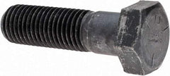 Made in USA - 1-1/8 - 7 UNC, 4" Length Under Head Hex Head Cap Screw - Partially Threaded, Grade 5 Steel, Uncoated, 1-11/16" Hex - Benchmark Tooling