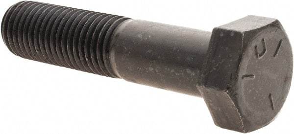 Value Collection - 7/8-9 UNC, 4" Length Under Head Hex Head Cap Screw - Partially Threaded, Grade 5 Steel, Uncoated, 1-5/16" Hex - Benchmark Tooling
