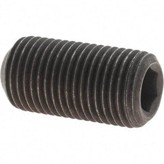 Value Collection - 1/2-20 UNF, 1" OAL, Cup Point Set Screw - Grade 8 Alloy Steel, 1/4" Key - Benchmark Tooling