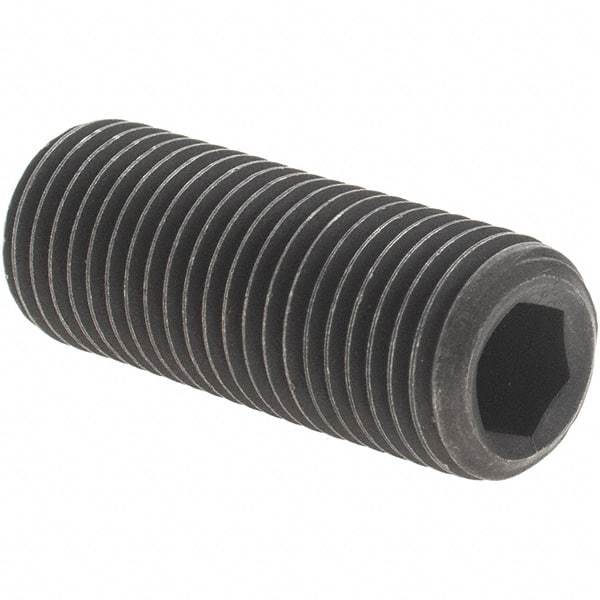 Value Collection - 3/8-24 UNF, 1" OAL, Cup Point Set Screw - Grade 8 Alloy Steel, 3/16" Key - Benchmark Tooling