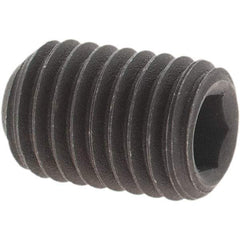 Value Collection - 1/4-28 UNF, 3/8" OAL, Cup Point Set Screw - Grade 8 Alloy Steel, 1/8" Key - Benchmark Tooling