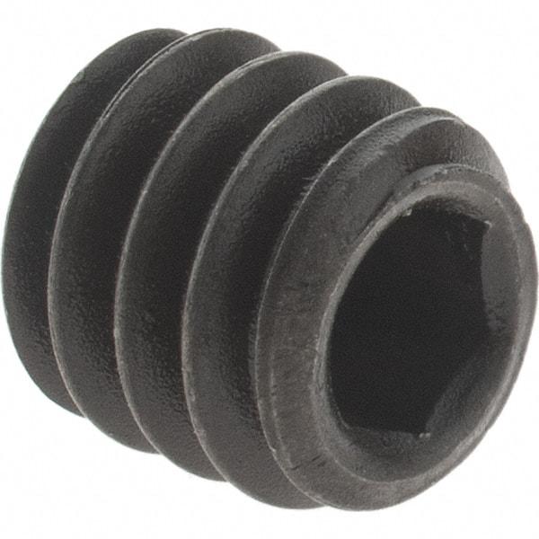 Value Collection - 1/4-20 UNC, 1/4" OAL, Cup Point Set Screw - Grade 8 Alloy Steel, 1/8" Key - Benchmark Tooling