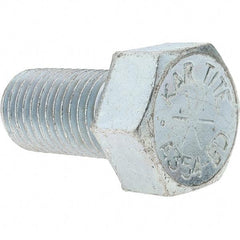 Value Collection - 1-8 UNC, 2" Length Under Head Hex Head Cap Screw - Fully Threaded, Grade 8 Alloy Steel, Zinc-Plated Finish, 1-1/2" Hex - Benchmark Tooling