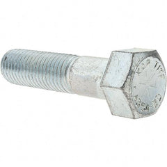 Value Collection - 7/8-9 UNC, 3-1/2" Length Under Head Hex Head Cap Screw - Partially Threaded, Grade 8 Alloy Steel, Zinc-Plated Finish, 1-5/16" Hex - Benchmark Tooling