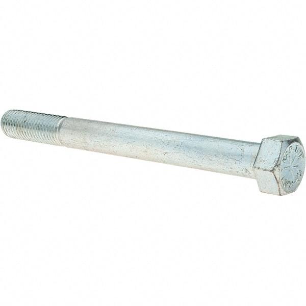 Value Collection - 3/4-10 UNC, 8" Length Under Head Hex Head Cap Screw - Partially Threaded, Grade 8 Alloy Steel, Zinc-Plated Finish, 1-1/8" Hex - Benchmark Tooling