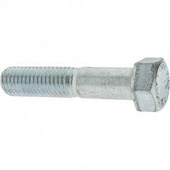 Value Collection - 5/8-11 UNC, 3" Length Under Head Hex Head Cap Screw - Partially Threaded, Grade 8 Alloy Steel, Zinc-Plated Finish, 15/16" Hex - Benchmark Tooling