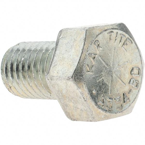 Value Collection - 5/8-11 UNC, 1" Length Under Head Hex Head Cap Screw - Fully Threaded, Grade 8 Alloy Steel, Zinc-Plated Finish, 15/16" Hex - Benchmark Tooling