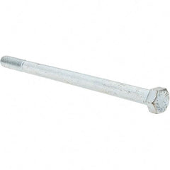 Value Collection - 3/8-16 UNC, 6" Length Under Head Hex Head Cap Screw - Partially Threaded, Grade 8 Alloy Steel, Zinc-Plated Finish, 9/16" Hex - Benchmark Tooling