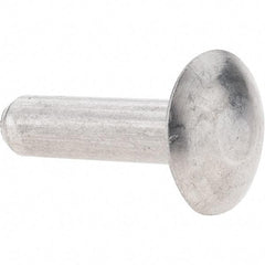 Value Collection - 1/4" Body Diam, Brazier Aluminum Solid Rivet - 1" Length Under Head - Benchmark Tooling