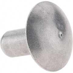 Value Collection - 3/16" Body Diam, Brazier Aluminum Solid Rivet - 3/8" Length Under Head - Benchmark Tooling