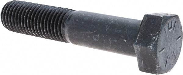 Value Collection - 1-8 UNC, 5" Length Under Head Hex Head Cap Screw - Partially Threaded, Grade 8 Alloy Steel, Uncoated, 1-1/2" Hex - Benchmark Tooling