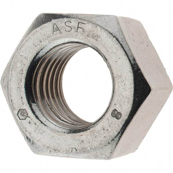 Value Collection - 7/8-9 UNC Stainless Steel Right Hand Heavy Hex Nut - 1-7/16" Across Flats, 55/64" High - Benchmark Tooling