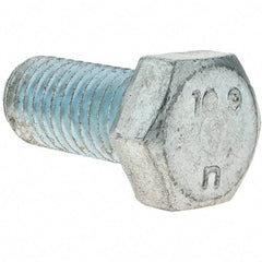 Value Collection - M14x2.00mm Metric Coarse, 30mm Length Under Head Hex Head Cap Screw - Fully Threaded, Grade 10.9 Steel, Zinc-Plated Finish, 22mm Hex - Benchmark Tooling