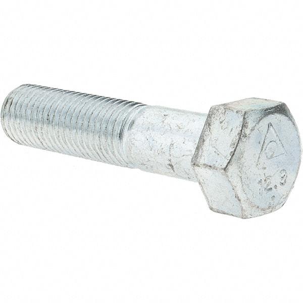 Value Collection - M16x2.00mm Metric Coarse, 70mm Length Under Head Hex Head Cap Screw - Partially Threaded, Grade 8.8 Steel, Zinc-Plated Finish, 24mm Hex - Benchmark Tooling