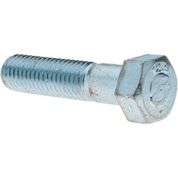 Value Collection - M12x1.75mm Metric Coarse, 50mm Length Under Head Hex Head Cap Screw - Partially Threaded, Grade 8.8 Steel, Zinc-Plated Finish, 19mm Hex - Benchmark Tooling