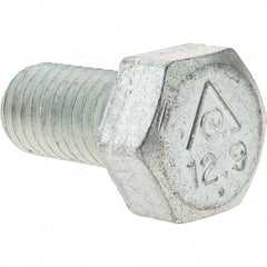 Value Collection - M10x1.50mm Metric Coarse, 20mm Length Under Head Hex Head Cap Screw - Fully Threaded, Grade 8.8 Steel, Zinc-Plated Finish, 17mm Hex - Benchmark Tooling