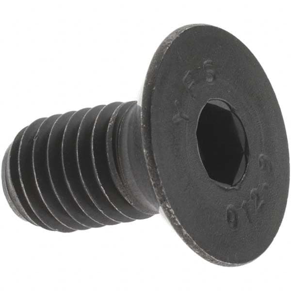 Value Collection - M10x1.50 Metric Coarse Hex Socket Drive, 90° Flat Screw - Grade 12.9 Alloy Steel, Black Oxide Finish, Fully Threaded, 20mm OAL - Benchmark Tooling