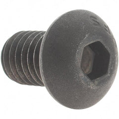 Value Collection - 3/8-16 UNC Hex Socket Drive, Button Screw - Alloy Steel, Black Oxide Finish, Fully Threaded, 5/8" Length Under Head - Benchmark Tooling