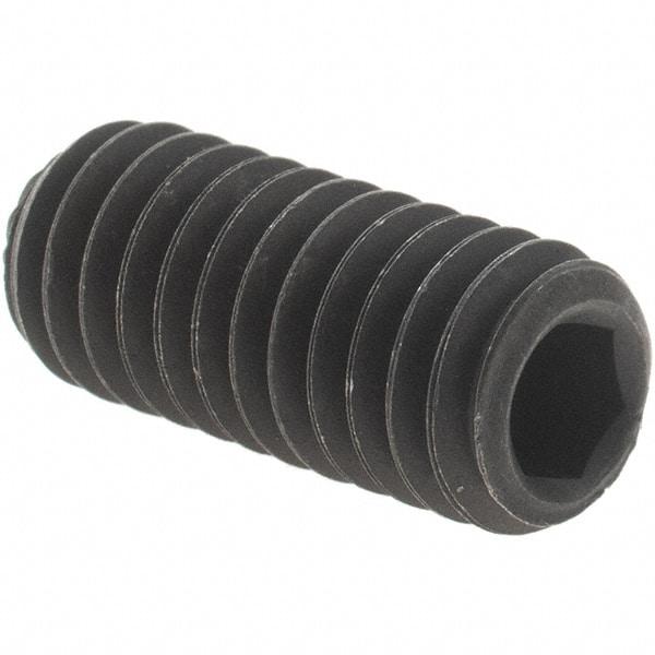 Value Collection - 5/16-18 UNC, 3/4" OAL, Knurled Cup Point Set Screw - Grade 8 Alloy Steel, 5/32" Key - Benchmark Tooling