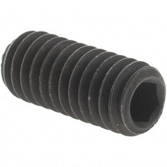 Value Collection - 5/16-18 UNC, 3/4" OAL, Knurled Cup Point Set Screw - Grade 8 Alloy Steel, 5/32" Key - Benchmark Tooling