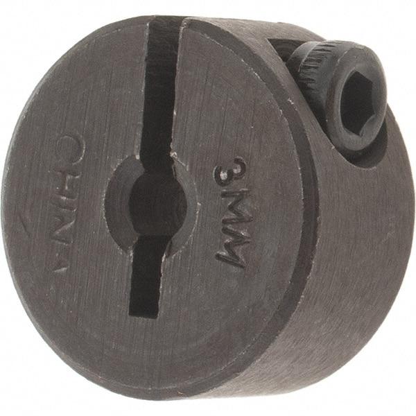 Value Collection - 3mm Bore, Steel, One Piece Clamp Collar - 11/16" Outside Diam - Benchmark Tooling